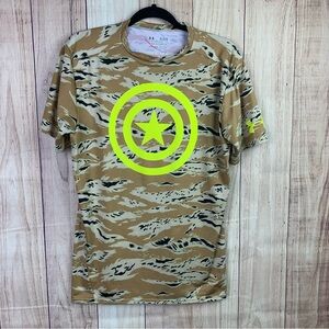 Under Armour Captain America Camouflage Compression T-Shirt‎ Size XL